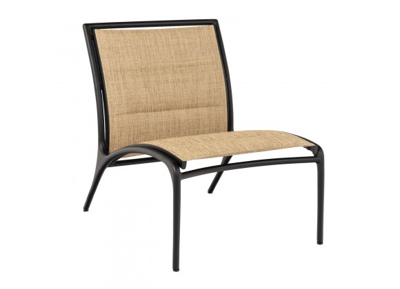 Woodard Orion Padded Sling Armless Lounge Chair - Angled