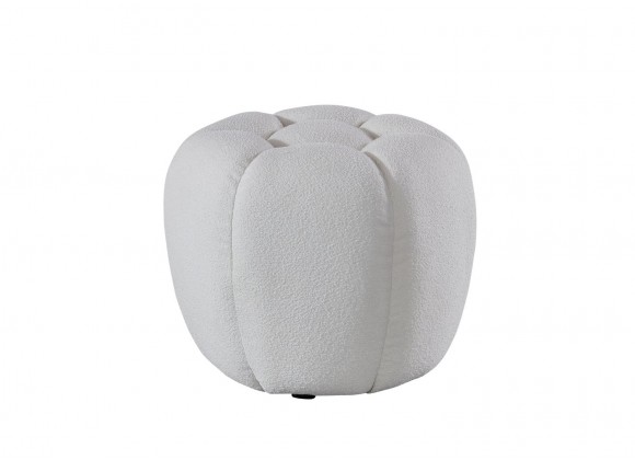 Nest Ottoman Stool in White-front view