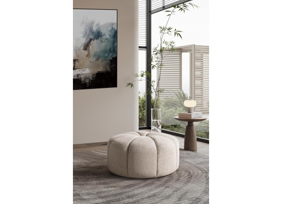 Lune Ottoman in Taupe- Lifestyle 1