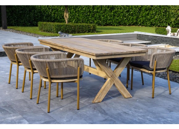 Outsy Santino 83 Inch Wood Dining Table - Lifestyle