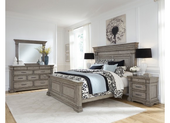 Pulaski Furniture Madison Ridge 10 Drawer Dresser and Framed Mirror in Heritage Taupe 3