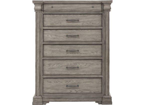 Pulaski Furniture Madison Ridge 6 Drawer Chest in Heritage Taupe Front