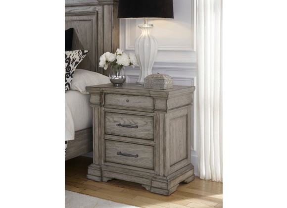 Pulaski Furniture Madison Ridge 3 Drawer Nightstand in Heritage Taupe