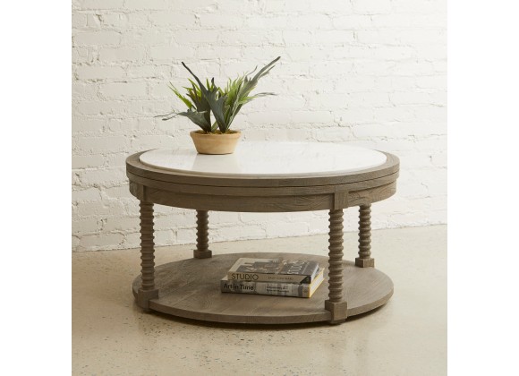 Pulaski Furniture Round Cocktail Table with Marble Top
