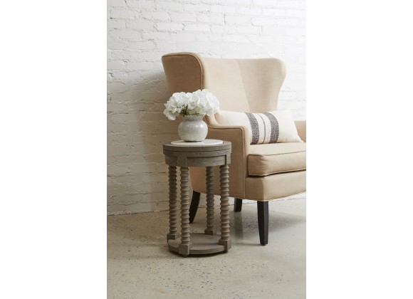 Pulaski Furniture Spindle Leg Spot Table with Marble Top Room View