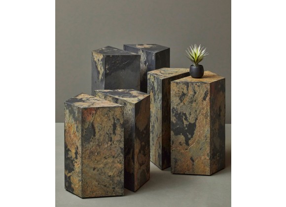 Pulaski Furniture Compostela and San Juan Slate Pedestal - Set of 3