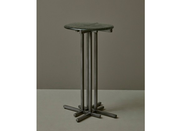 Pulaski Furniture Glass Top Spot Table with Metal Base Pedestal