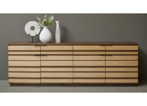 Pulaski Furniture Multi-tonal 4 Door Credenza with Drawers