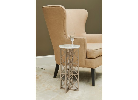 Pulaski Furniture Gypsum Stone-Top Drink Table with Metal Base