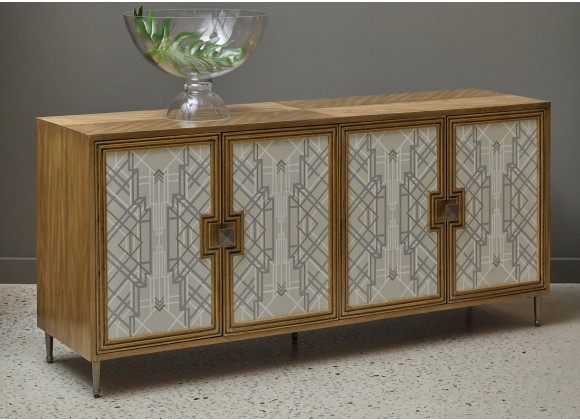 Pulaski Furniture Mid-Century Modern 4 Door Credenza