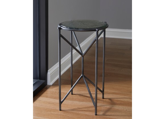Pulaski Furniture Metal Spot Table with Glass Top Room View