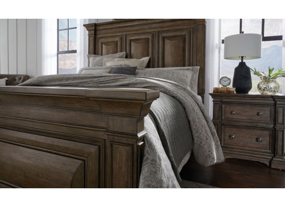 Pulaski Furniture Woodbury Two Drawer Nightstand with USB in Cowboy Boots Brown