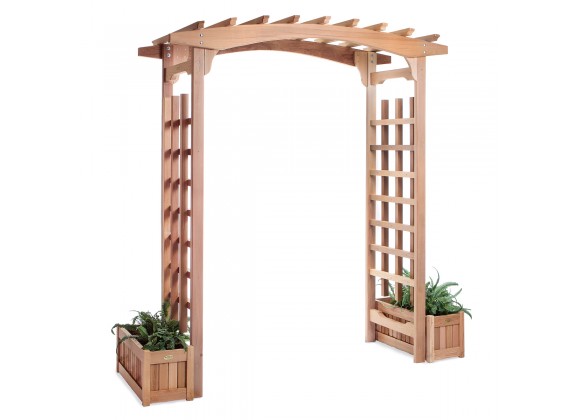 All Things Cedar Pagoda Arbor & Planter Box Set 