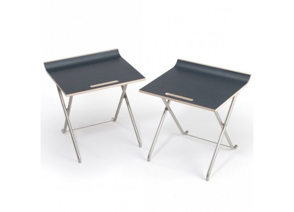 Paket folding chair Set of 2 - Charcoal Gray