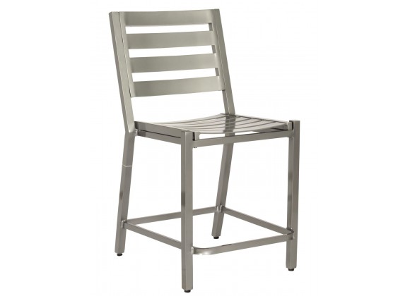 Woodard Palm Coast Slat Counter Stool Without Arms - Angled