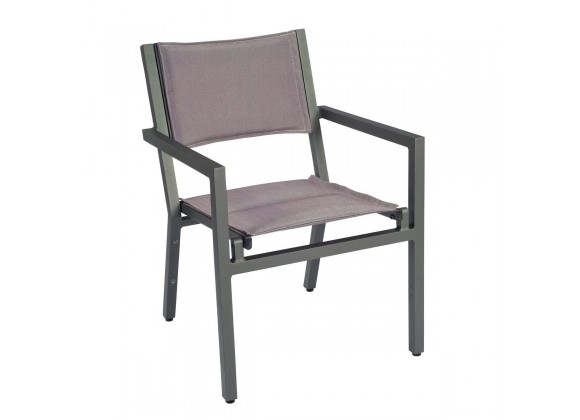 Woodard Palm Coast Padded Sling Dining Armchair - Stackable