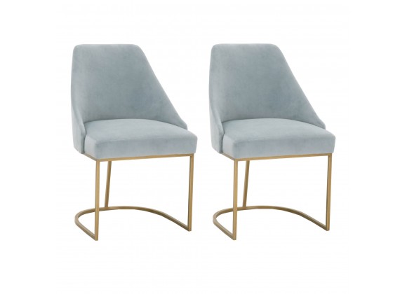 Essentials For Living Parissa Dining Chair in Coastal Velvet - Set of 2