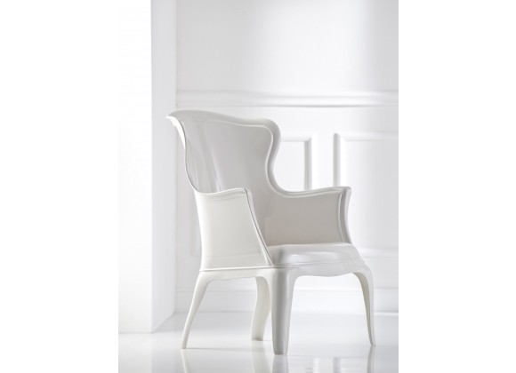 Molded Polycarbonate Mold Side Chair - PASHA – WHITE - Lifestyle