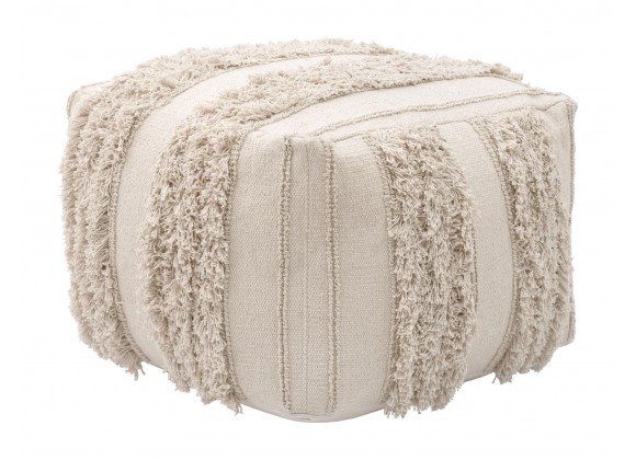Peru Ottoman in Beige- Front view 1