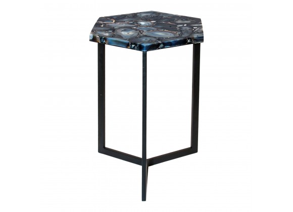 Moe's Home Collection Hexagon Agate Accent Table - Front Angle