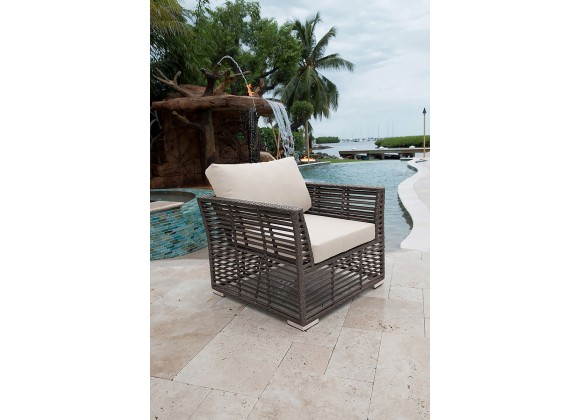 Panama Jack Outdoor Graphite Lounge chair with Cushions