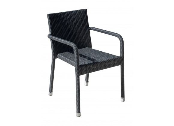 Panama Jack Outdoor Onyx Stackable Armchair