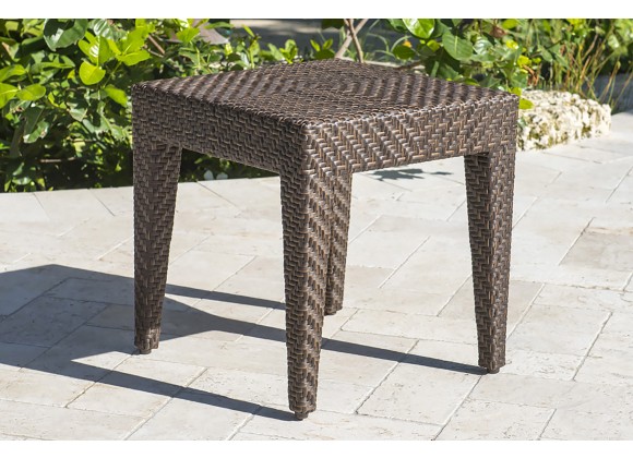 Panama Jack Outdoor Oasis End Table with Glass