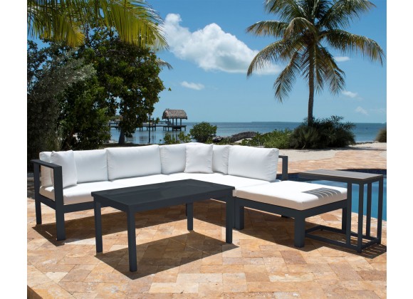 Panama Jack Outdoor Sandcastle Grey 5-Piece Sectional Set