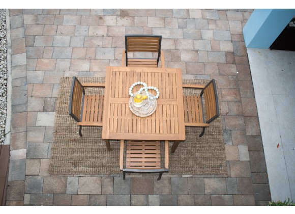 Panama Jack Outdoor Boca Grande 5-Piece Square Dining Set