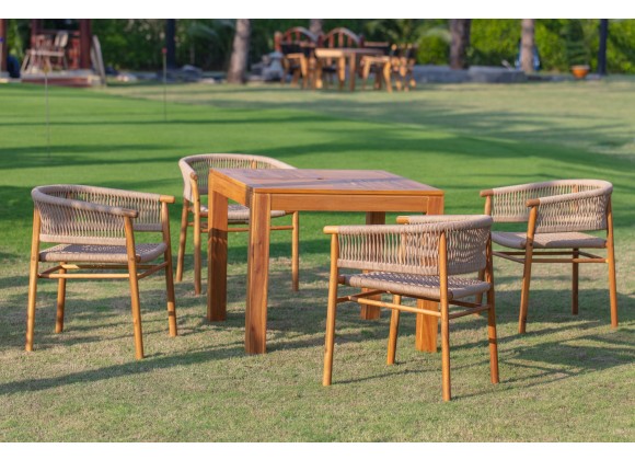 Panama Jack Outdoor Corsica 5-Piece Square Dining Set
