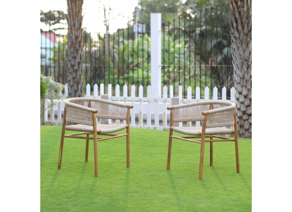 Panama Jack Outdoor Corsica Stackable Dining Armchairs (Set of 2)