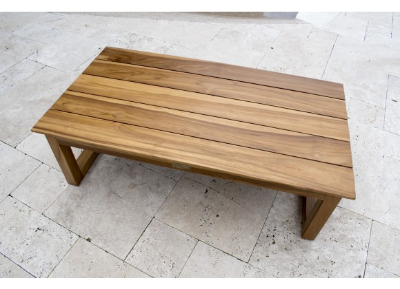 Panama Jack Outdoor Bali Teak Coffee Table Top View