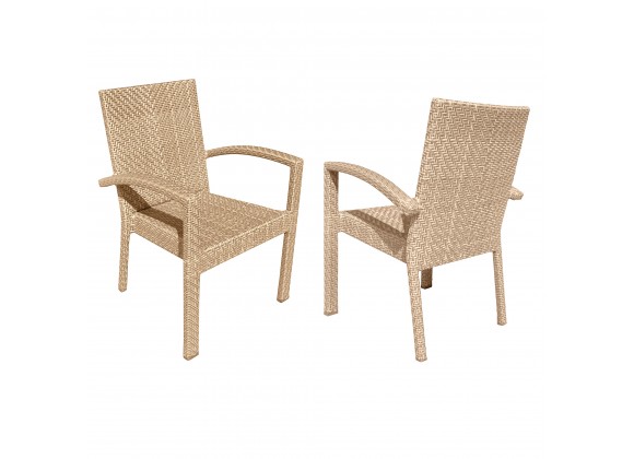 Panama Jack Outdoor Austin Dining Armchairs (Set of 2)
