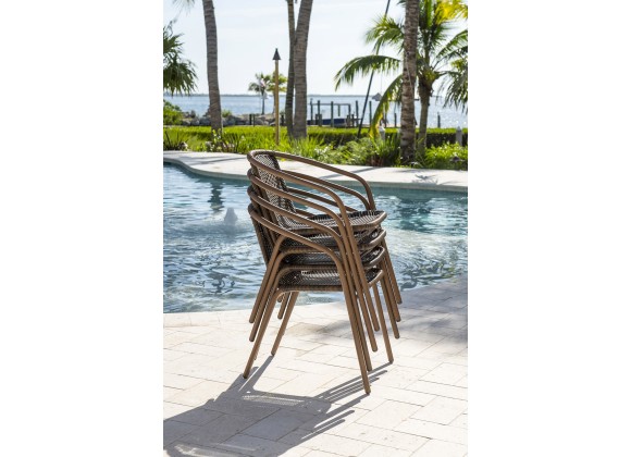 Panama Jack Outdoor Set of 4 Café Stackable Armchair Outdoor View