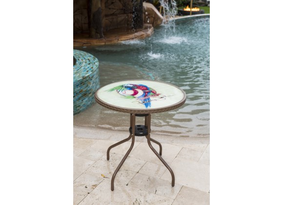 Panama Jack Outdoor Café Parrot Bistro Table Outdoor View