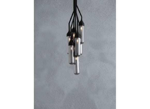 Darsie Pendant Lamp Black Carbon Steel And Glass - Lifestyle