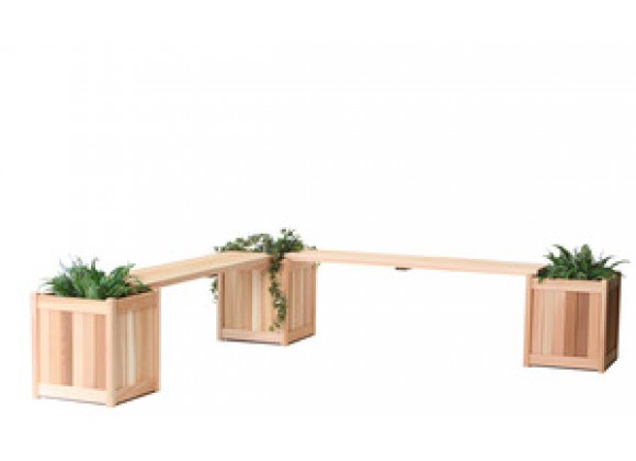 All Things Cedar 5pc. Planter with Benches