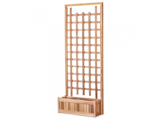 All Things Cedar 30" Planter Box & Trellis Privacy - 1 Screen