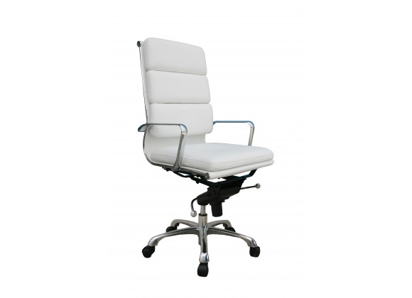 J&M Furniture Plush Black High Back Office Chair