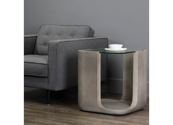 Sunpan Odis End Table Grey - Lifestyle