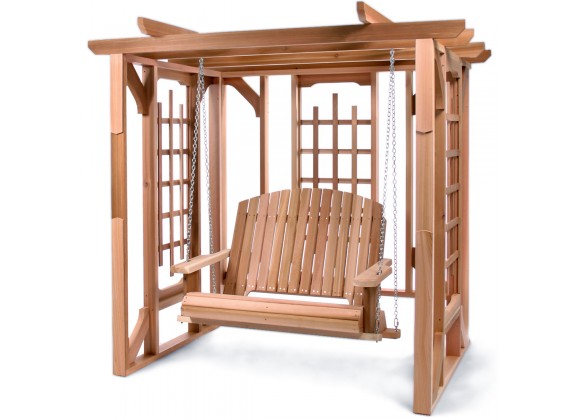  All Things Cedar Cedar Pergola with Swing