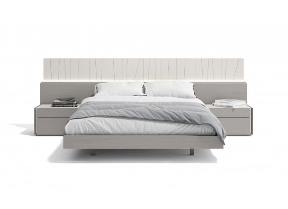 J&M Furniture Porto Bed in Grey