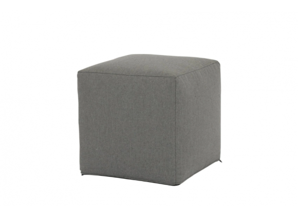 Sunset West Bazaar 18"Pouf Cube in Heritage Granite - Front Side Angle