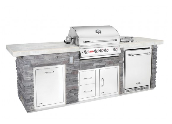 Bull BBQ Premier Q - Angled With Cabinet Option 1
