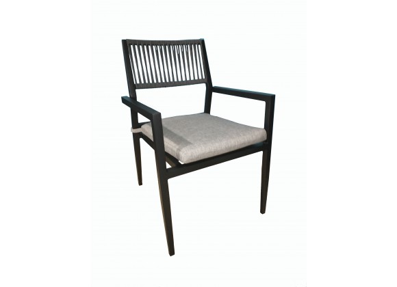 Hospitality Rattan Patio Manhattan Set of 2 Woven Armchair with Cushion
