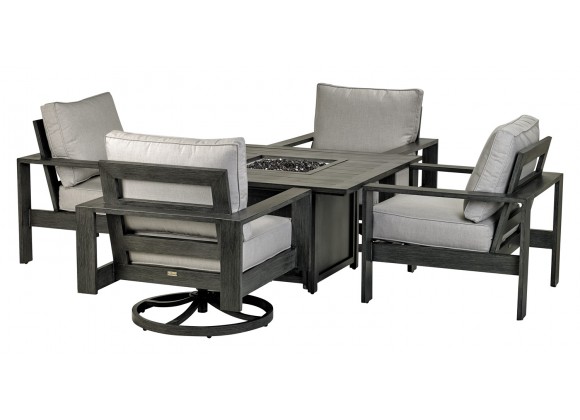 Paris 5-Piece Deep Seating Group With 49" Square Fire Table