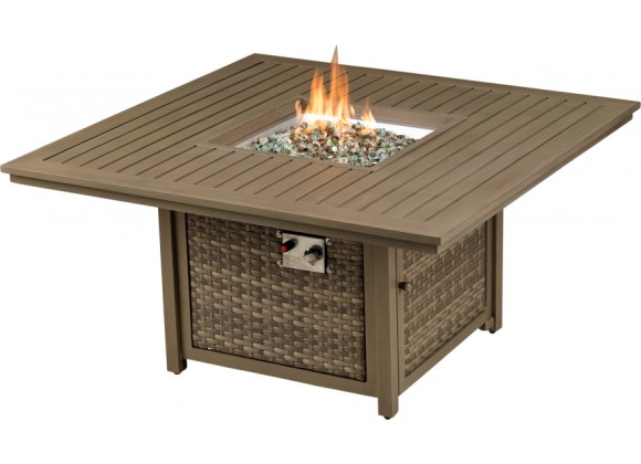 Patio Resort Lifestyle Paris 49" Square Fire Table With Burner - Fire