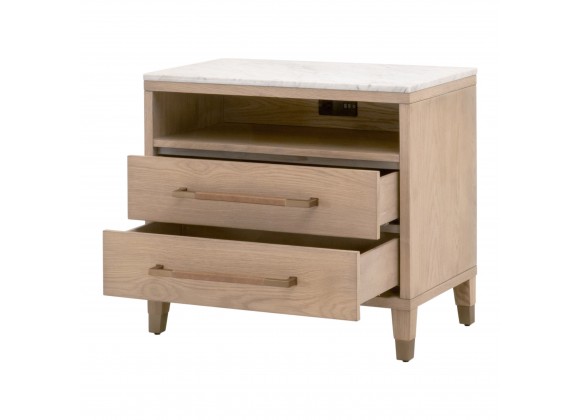 Essentials For Living Cambria 2-Drawer Nightstand - Front Side Opened Angle