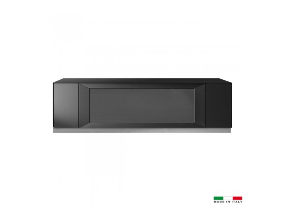 Bellini Modern Living Quarz TV Stand Black - Front Angle