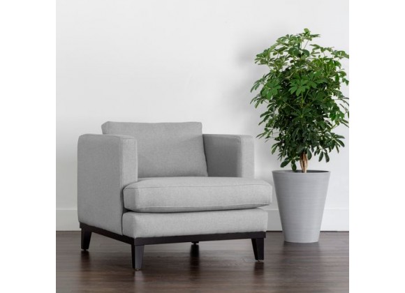 Sunpan Kaius Armchair in Limelight Silver - Lifestyle